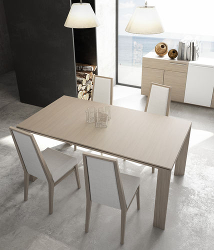 Table à manger contemporaine - GINZA + : MJ01 - A. Brito - en bois / rectangulaire / à rallonge