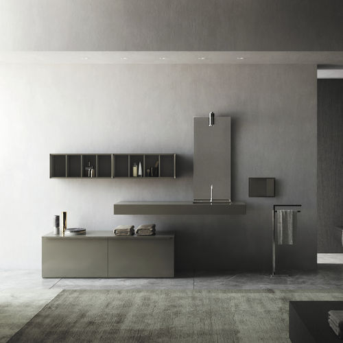 Meuble vasque mural - LOGICO - Inda - en aluminium / contemporain / sans porte
