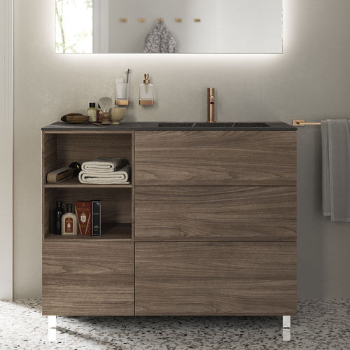 Meuble vasque à poser - PROGETTO_PUSH OPEN - Inda - en bois / contemporain / sans porte