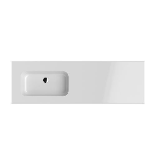 Vasque intégrée - GIOTTO - Inda - en marbre / rectangulaire / 1 trou