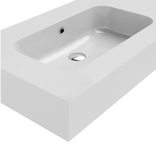 Vasque intégrée - GIOTTO FREE - Inda - en marbre / rectangulaire / 1 trou