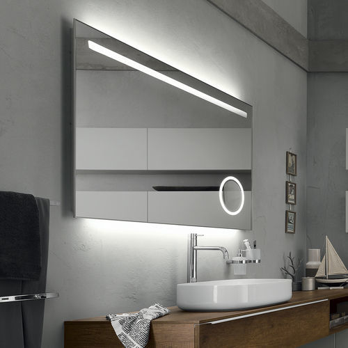 Miroir de salle de bain mural - ISOLA+ - Inda - contemporain / rectangulaire / en aluminium