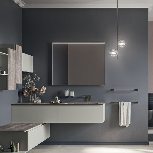 Miroir de salle de bain mural - SCANNO - Inda - contemporain / rectangulaire / aluminium