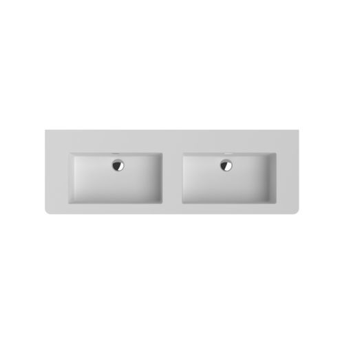Vasque intégrée - SOFT - Inda - en marbre / rectangulaire / 1 trou