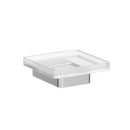 Porte-savon mural - A88110 - Inda - en chrome / en verre / satiné