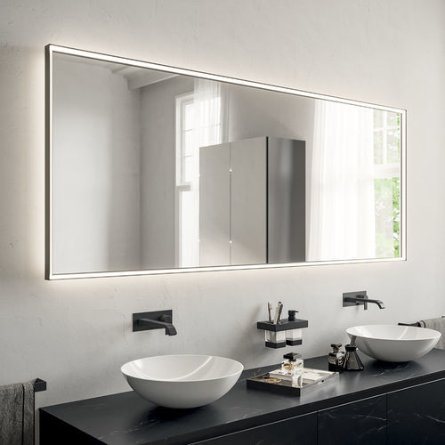 Miroir de salle de bain mural - PIRANO+ - Inda - contemporain / rectangulaire / aluminium