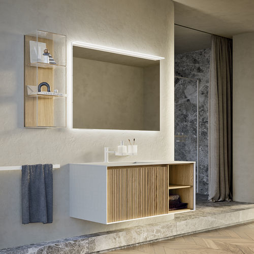Miroir de salle de bain mural - SALVORE+ - Inda - contemporain / horizontal / rectangulaire