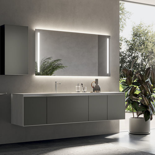Miroir de salle de bain mural - ALBONA+ - Inda - contemporain / rectangulaire / en aluminium