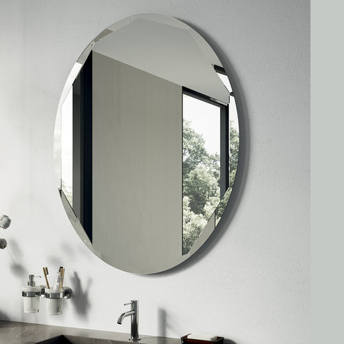 Miroir de salle de bain mural - TRASIMENO - Inda - contemporain / rond / argenté