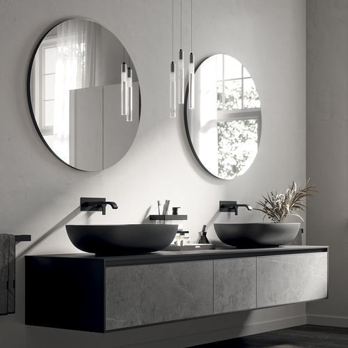 Miroir de salle de bain mural - MAGGIORE - Inda - contemporain / rond / en chrome