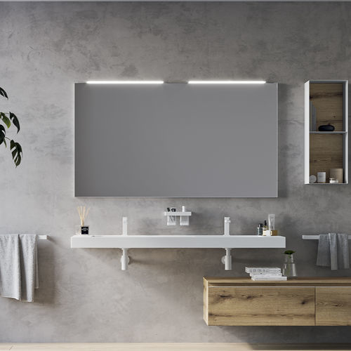 Miroir de salle de bain mural - GARDA - Inda - contemporain / rectangulaire / en aluminium