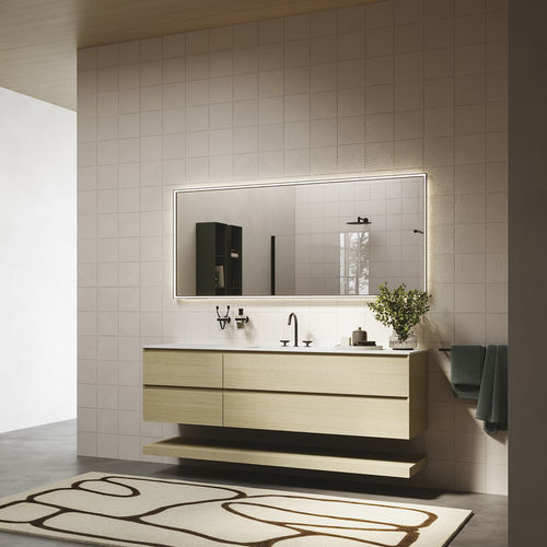 Meuble vasque mural - ACUTO - Inda - en bois / contemporain / sans porte