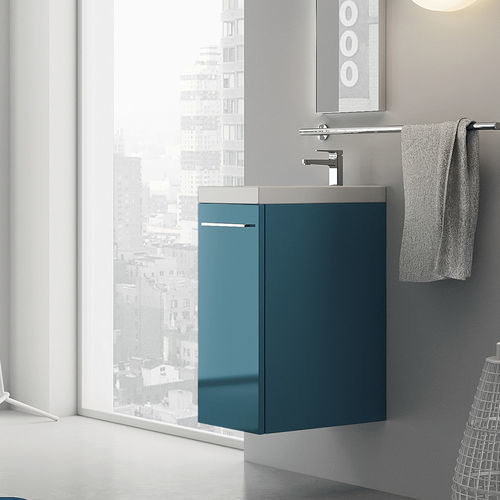 Meuble vasque suspendu - LILLIPUT - Inda - en bois / en MDF / en céramique