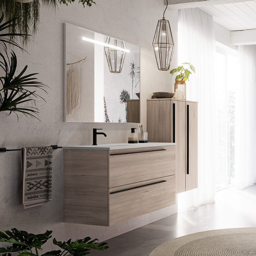 Meuble vasque suspendu - TEN - Inda - en aluminium / contemporain / avec porte