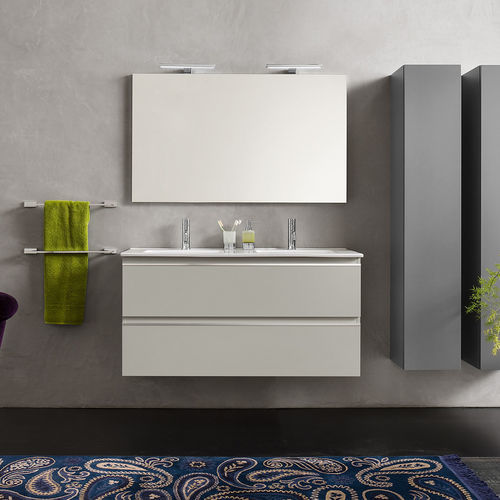 Meuble vasque double - URBAN - Inda - suspendu / en bois / en MDF