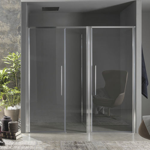 Cabine de douche en aluminium - TRENDY DESIGN - Inda - en verre / fixe / avec porte pivotante