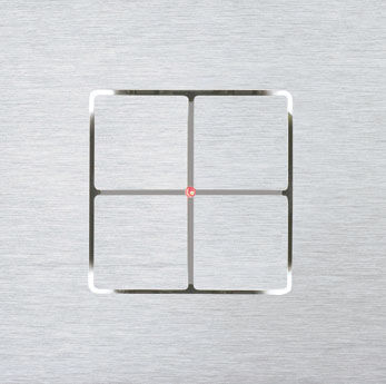 Interrupteur bouton poussoir - LARA - CJC Systems - encastré / en métal / contemporain