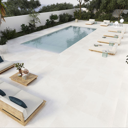 Carrelage en grès cérame - LIGHT - Cerámica Mayor - mat / d'extérieur / pour plage de piscine