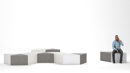 Banc public contemporain - SONOBE - Factory Street Furniture - en béton
