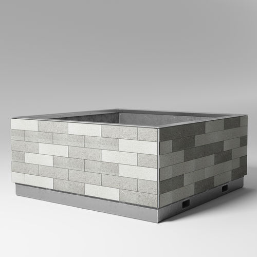 Jardinière en granite - Factory Street Furniture - carrée / contemporaine / pour espace public