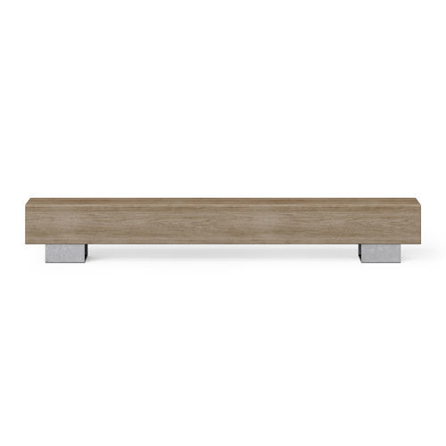 Banc public design minimaliste - BEAM Single Bench - Factory Street Furniture - en chêne naturel / en acier galvanisé / sur mesure
