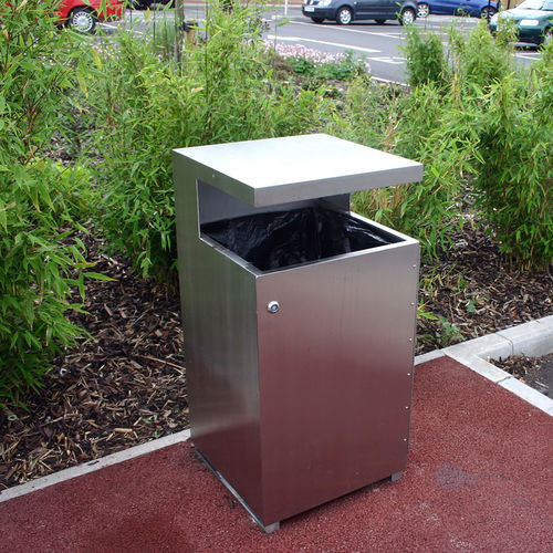 Poubelle publique - SKOP - Factory Street Furniture - en inox / avec couvercle / contemporaine