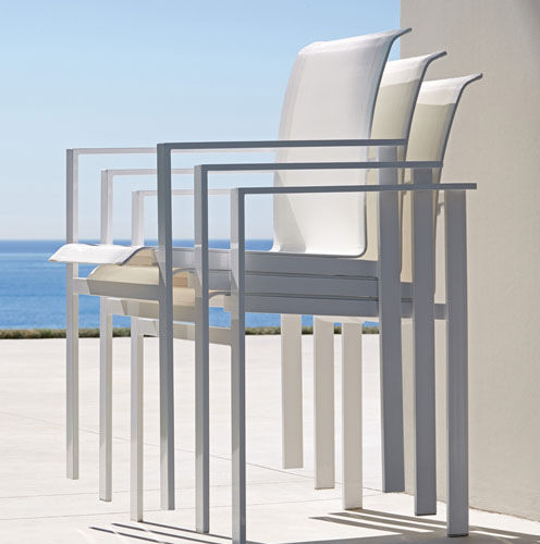Chaise contemporaine - KWADRA - SIFAS - d'extérieur / en Textilene® / en aluminium laqué