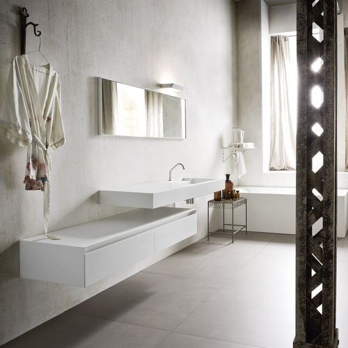 Miroir mural - RETTANGOLO - Rexa Design - contemporain / rectangulaire / en Corian®