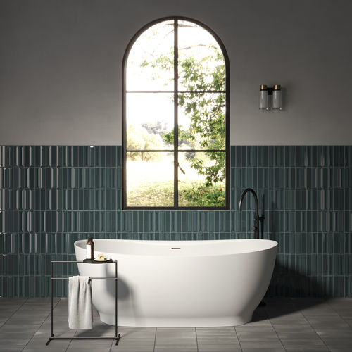 Baignoire ovale - CULLA - Rexa Design - en îlot / pour habitat / en composite