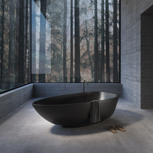 Baignoire ovale - BOMA - Rexa Design - en îlot / pour habitat / en composite