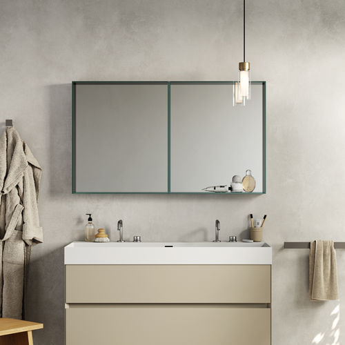 Miroir de salle de bain mural - CARRÈ - Rexa Design - contemporain / vertical / vertical