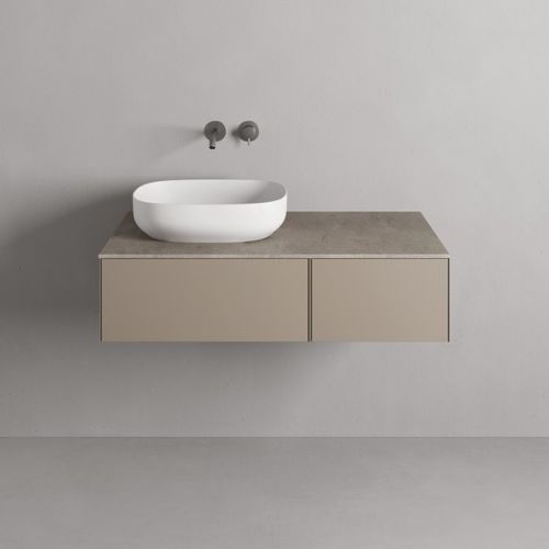 Vasque à poser - Rexa Design - en céramique / sur mesure / rectangulaire