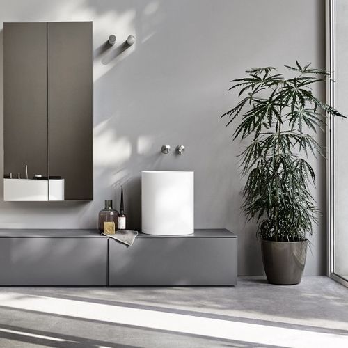 Vasque à poser - Rexa Design - en Corian® / sur mesure / ronde