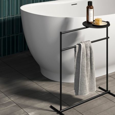 Porte-serviettes à barres - Rexa Design - à poser / en métal / noir