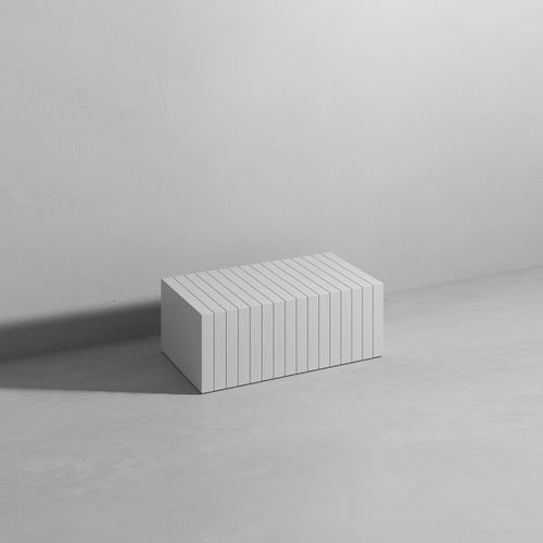 Table basse contemporaine - Rexa Design - en Corian® / avec piètement en Corian® / rectangulaire