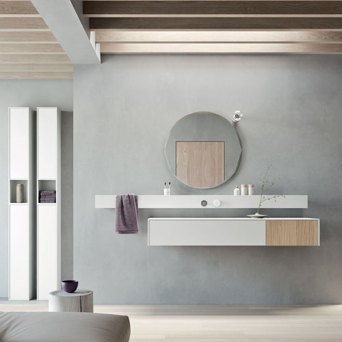 Plan vasque en bois - TOP WITH DRAWERS - Rexa Design - en Corian®