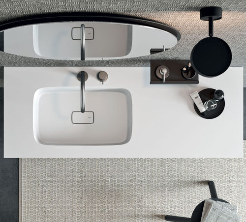 Plan vasque en Solid Surface - Shark top - Rexa Design - sur mesure