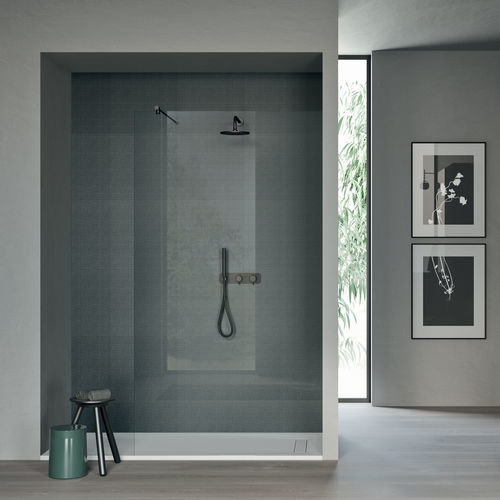 Paroi de douche fixe - Rexa Design - rectangulaire / d'angle / en verre trempé