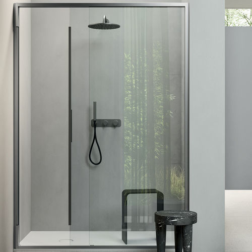 Paroi de douche coulissante - Rexa Design - rectangulaire / en niche / en verre trempé