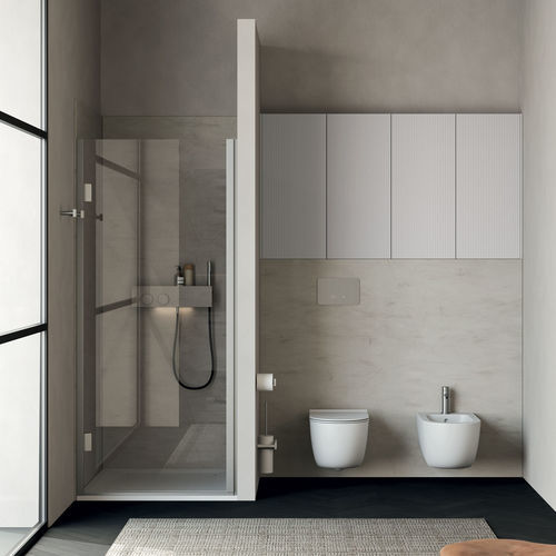 Paroi de douche pivotante - Rexa Design - rectangulaire / en niche / en verre trempé