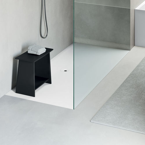 Receveur de douche rectangulaire - Fluido - Rexa Design - à encastrer / en Corian® / sur mesure