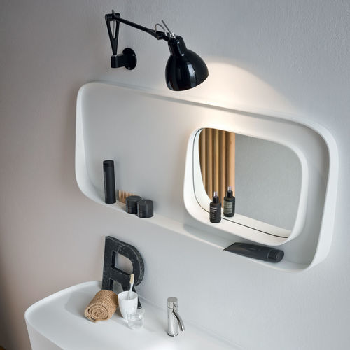 Miroir mural - Fonte  - Rexa Design - contemporain / rectangulaire / en Corian®