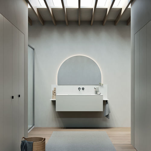 Miroir mural - Sunset - Rexa Design - contemporain / en demi-cercle / argenté