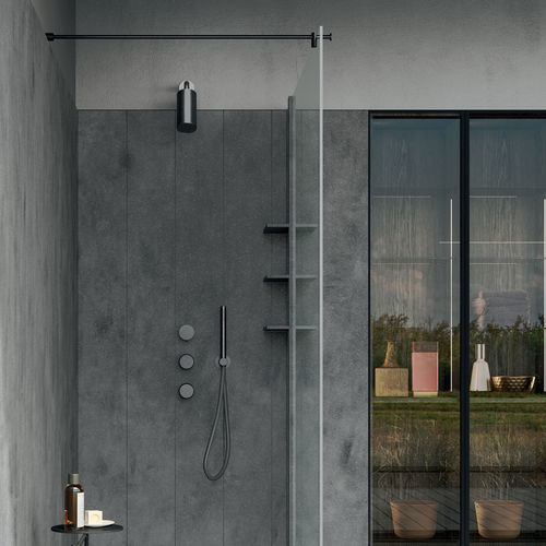 Pommeau de douche mural - Button  - Rexa Design - cylindrique / pluie