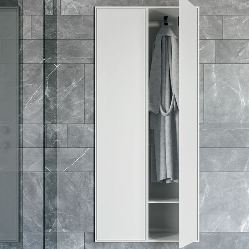 Meuble de salle de bain contemporain - Rexa Design - en Corian® / laqué / mural