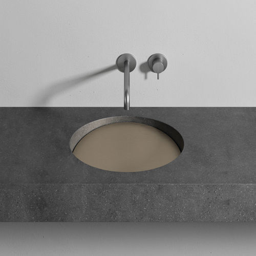 Vasque à encastrer - SLOPE - Rexa Design - en Corian® / avec plan intégré / ronde