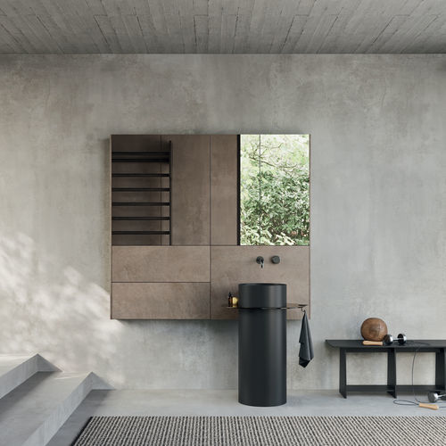 Meuble de salle de bain tout-en-un - VISION ICON - Rexa Design - contemporain / résidentiel / en Corian®