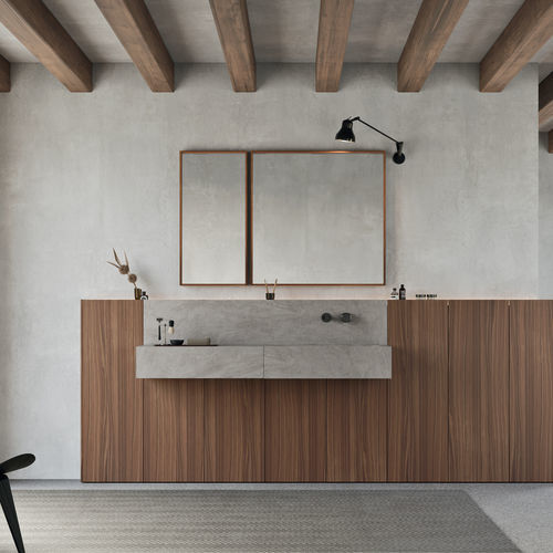 Salle de bain contemporaine - VISION EVOKE - Rexa Design - en inox / en céramique / en Corian®