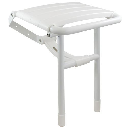 Siège de douche rabattable - 15035.2.W - NOFER - mural / en acier inoxydable / en ABS