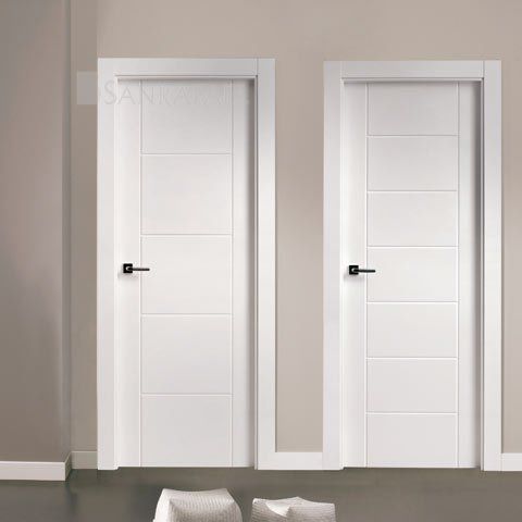 Porte d'intérieur - 9105 - 9007 - Puertas Sanrafael - en bois / battante / pleine